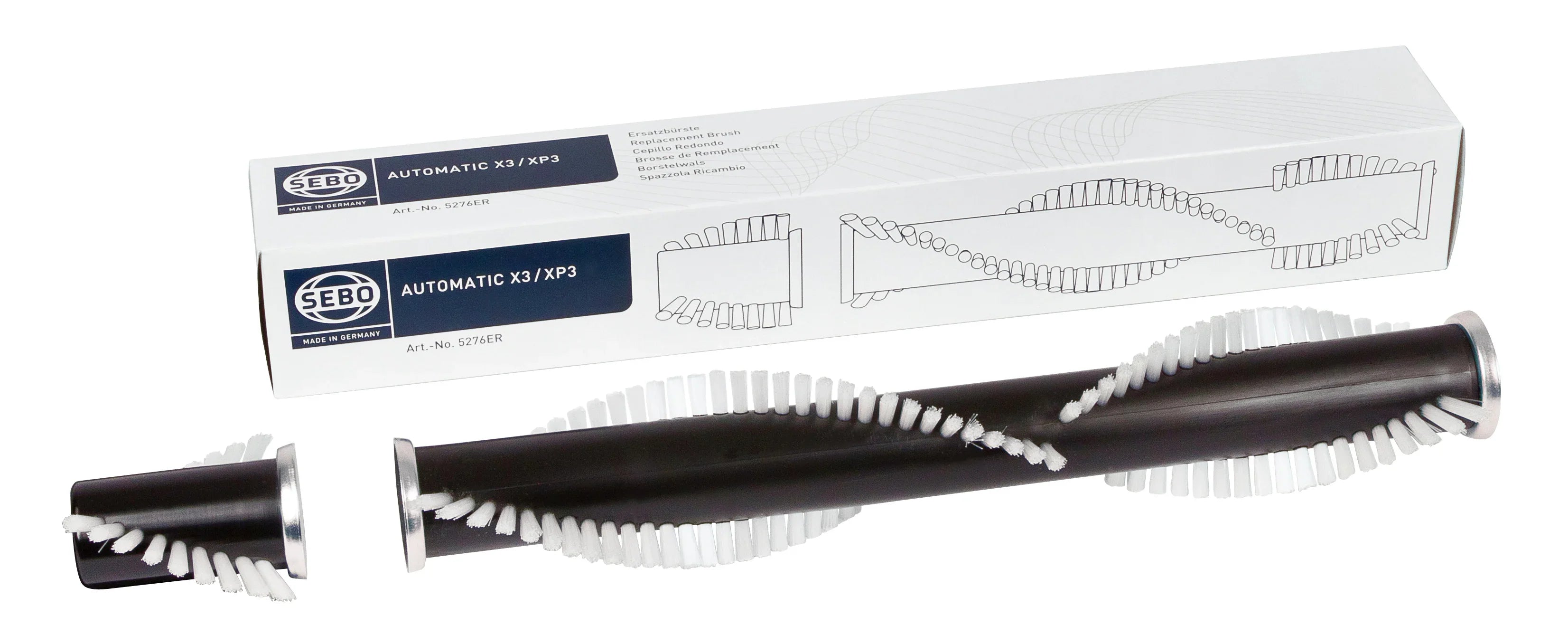 Tambur din doua bucati cu perie dublă (lung)